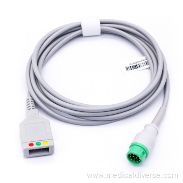 12 Pin ECG Cable Trunk Cable With Leadwires